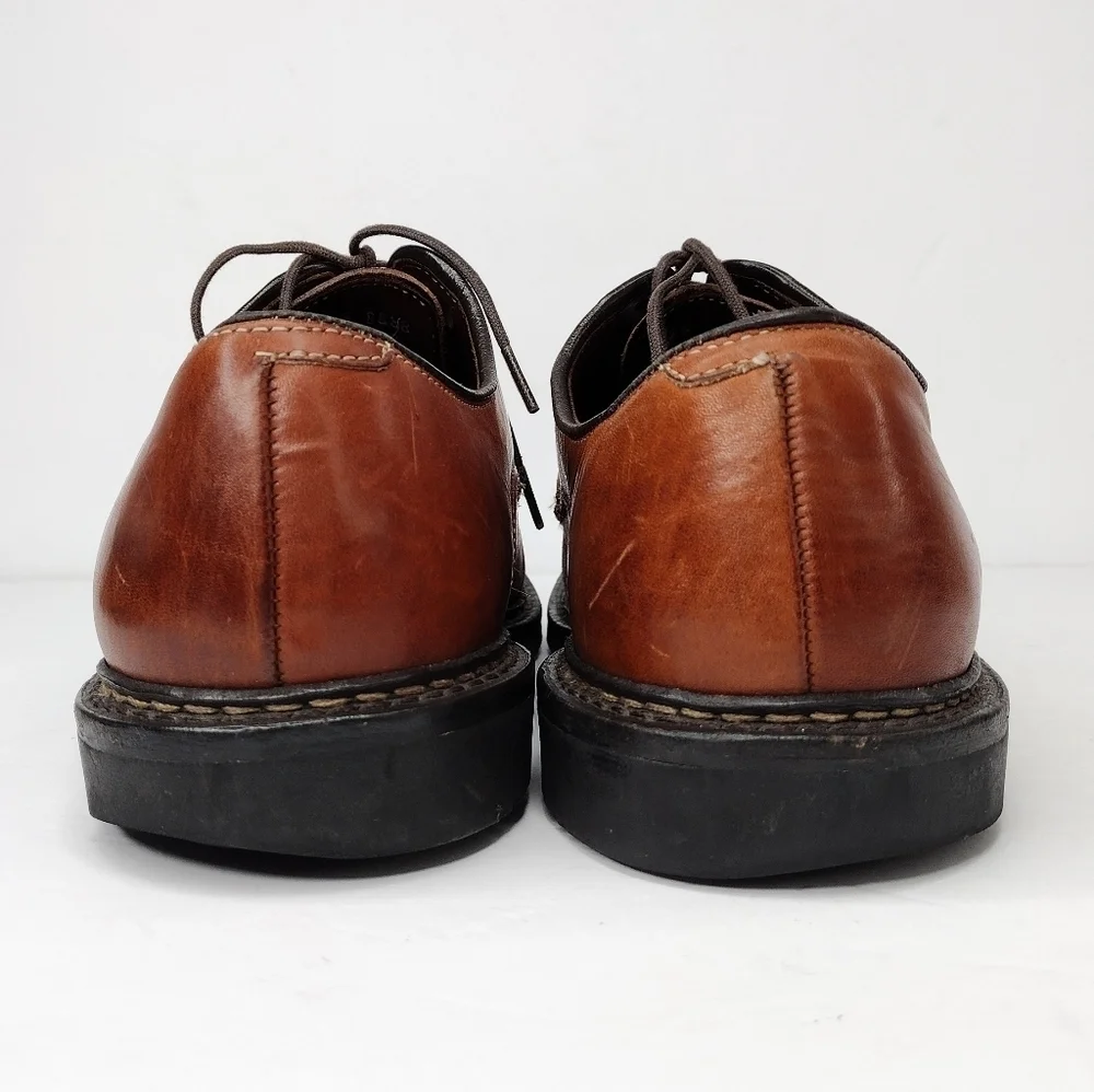 Allen Edmonds Wilbert Brown Leather Comfort Oxfords Shoes Sz 9.5